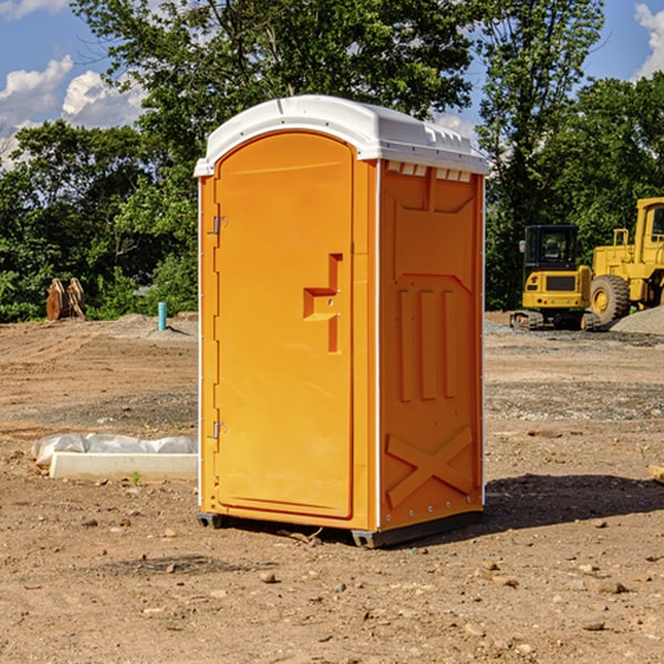 how often are the portable toilets cleaned and serviced during a rental period in Magalia California